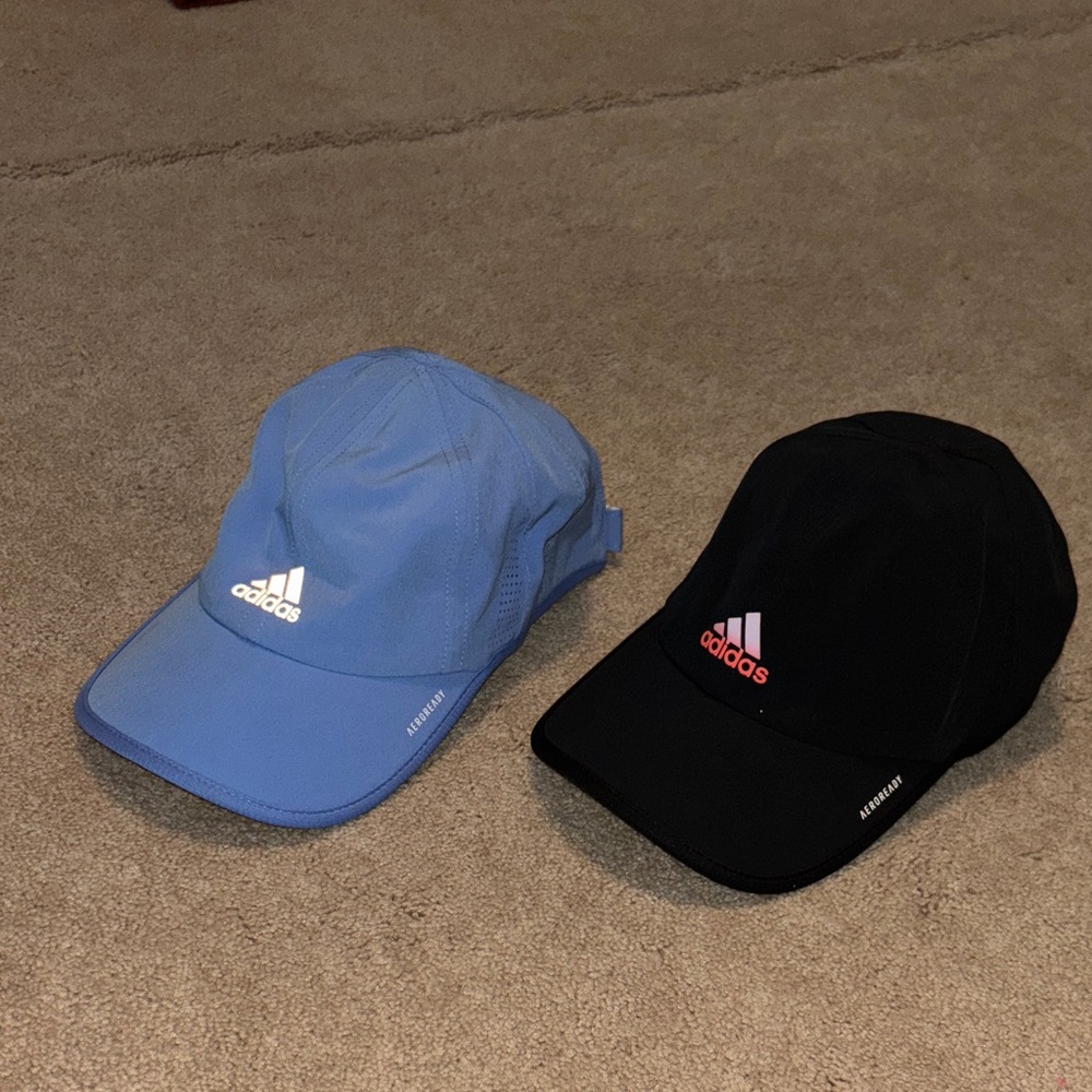 Adidas Black and Blue Caps with Logo